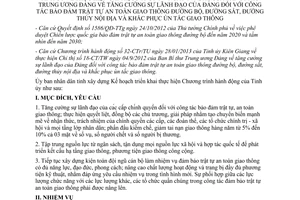 Kế hoạch số 17/KH-UBND tăng cường sự lãnh đạo của đảng với công tác giao thông