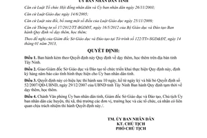 Quyết định 02/2013/QĐ-UBND dạy thêm học thêm Tây Ninh