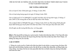 Quyết định 370/QĐ-TTg năm 2012 Đề án tuyên truyền phát triển điện hạt nhân