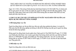 Công văn 297/NHCS-TDNN cho vay người lao động bị thu hồi đất nông nghiệp