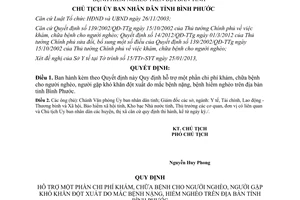 Quyết định 211/QĐ-UBND năm 2013 hỗ trợ chi phí khám chữa bệnh cho người nghèo