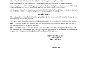 Quyết định 419/QĐ-UBND năm 2013 ủy quyền cấp điều chỉnh thu hồi giấy phép