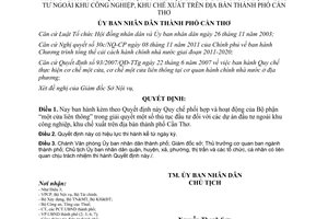 Quyết định 320/QĐ-UBND 2013 Quy chế phối hợp hoạt động của Bộ phận Một cửa liên thông Cần Thơ