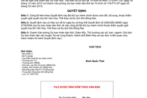 Quyết định số 499/QĐ-UBND thủ tục hành chính sửa đổi Sở Văn hóa Đồng Nai