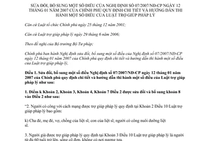 Nghị định 14/2013/NĐ-CP sửa đổi hướng dẫn Luật trợ giúp pháp lý