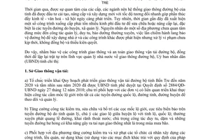 Chỉ thị 01/2013/CT-UBND tăng cường quản lý duy tu bảo dưỡng đường bộ Bến Tre