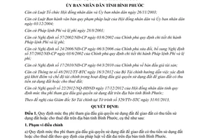 Quyết định 10/2013/QĐ-UBND  phí tham gia đấu giá quyền sử dụng đất Bình Phước