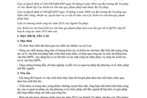 Kế hoạch 41/KH-KTrVB công tác năm 2013 của Cục Kiểm tra văn bản quy phạm pháp