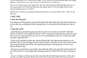 Kế hoạch 129/KH-BGDĐT năm 2013 kế hoạch hành động vì trẻ em ngành giáo dục