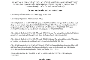 Quyết định 916/QĐ-UBND năm 2013 chế độ thù lao đối với người đã nghỉ hưu