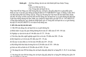 Công văn 851/TCĐBVN-QLPT&NL 2013 sử dụng bộ 450 câu hỏi sát hạch lái xe cơ giới đường bộ