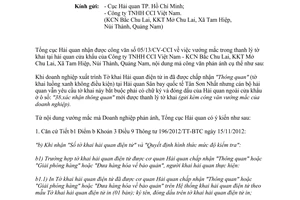 Công văn 1127/TCHQ-CCHDH vướng mắc khi thực hiện Thông tư 196/2012/TT-BTC