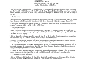 Công văn 332/TTg-KTN điều chỉnh Quy hoạch Khu trung tâm chính trị Ba Đình Hà Nội