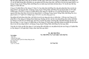 Công văn 18/BXD-VLXD hướng dẫn xuất khẩu sản phẩm đá ốp lát được khai thác