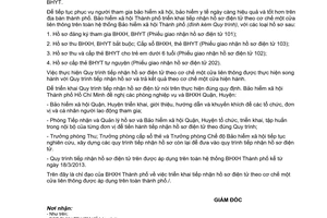 Công văn 640/BHXH-TCCB triển khai tiếp nhận hồ sơ điện tử theo cơ chế một cửa