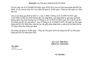 Công văn 193/GSQL-GQ3 nhập khẩu xe gắn máy hai bánh mới 100% sản xuất năm 2008