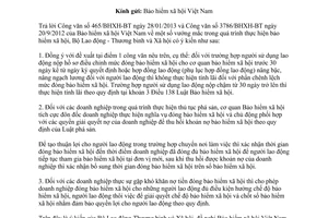 Công văn 856/LĐTBXH-BHXH 2013 vướng mắc chế độ bảo hiểm xã hội