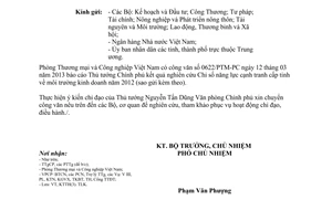 Công văn số 2138/VPCP-KTTH 2013 kết quả Chỉ số năng lực cạnh tranh môi trường kinh doanh cấp tỉnh 2012