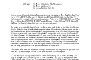 Công văn 842/SXD-QLXD điều chỉnh giá trong hợp đồng xây dựng Sở Xây dựng Đà Nẵng