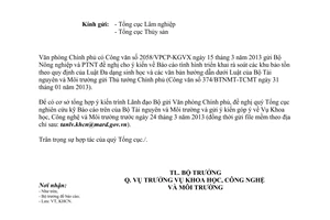 Công văn 1457/BNN-KHCN Báo cáo tình hình triển khai rà soát Đa dạng sinh học