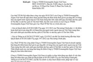 Công văn 7487/CT-KK&KTT công nhận doanh nghiệp bán hàng thí điểm hoàn thuế GTGT