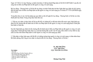 Công văn 895/LĐTBXH-NCC hướng dẫn giải quyết chế độ ưu đãi người có công