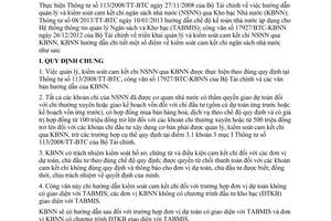 Công văn 507/KBNN-THPC 2013 hướng dẫn 113/2008/TT-BTC quản lý kiểm soát cam kết chi ngân sách nhà nước