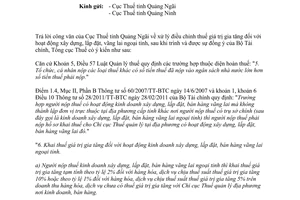 Công văn 929/TCT-KK  kê khai nộp thuế giá trị gia tăng vãng lai ngoại tỉnh