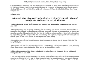 Công văn 1071/BTNMT-KH 2013 hướng dẫn kế hoạch dự toán ngân sách sự nghiệp môi trường 2014