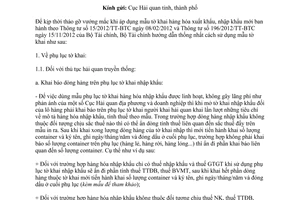 Công văn 3742/BTC-TCHQ hướng dẫn sử dụng tờ khai theo Thông tư 15/2012/TT-BTC