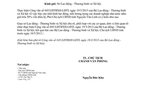 Công văn 699/UBND-VX lao động tiền lương trong DNNN nắm trên 50% vốn điều lệ