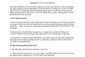 Công văn 977/LĐTBXH-KHTC hướng dẫn thực hiện bảo trì công trình xây dựng