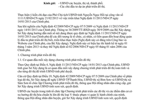 Công văn 717/SXD-PTĐT 2013 thực hiện quản lý đầu tư phát triển đô thị Thanh Hóa
