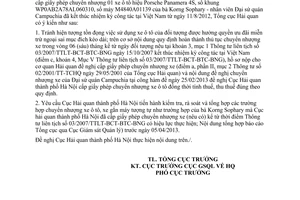 Công văn 1610/TCHQ-GSQL chuyển nhượng xe ôtô