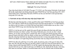 Báo cáo 18/BC-NHNN 2013 thực hiện 2453/QĐ-TTg đẩy mạnh thanh toán không dùng tiền mặt 2012