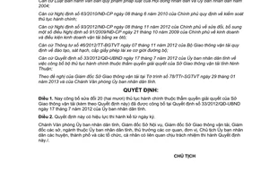 Quyết định 502/QĐ-UBND 2013 thủ tục hành chính Sở Giao thông vận tải Ninh Thuận