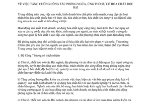 Chỉ thị 03/CT-TTg năm 2013 tăng cường công tác phòng ngừa ứng phó sự cố hóa chất