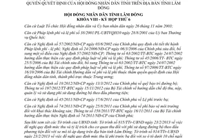 Nghị quyết 72/2013/NQ-HĐND phí lệ phí thuộc thẩm quyền quyết định HĐND Lâm Đồng