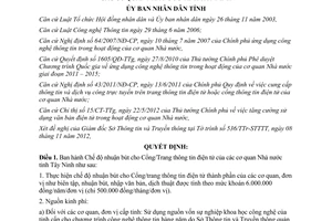Quyết định 403/QĐ-UBND 2013 Chế độ nhuận bút Trang thông tin điện tử Tây Ninh