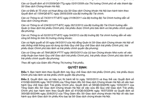 Quyết định 55/QĐ-SGDHN 2013 trái phiếu Chính phủ trái phiếu chính quyền địa phương Hà Nội