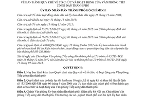 Quyết định 09/2013/QĐ-UBND ban hành Quy chế tổ chức hoạt động Văn phòng tiếp dân