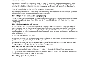 Thông tư 06/2013/TT-BTTTT báo cáo định kỳ tình hình ứng dụng công nghệ thông tin