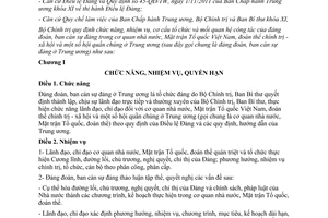 Quyết định 172-QĐ/TW 2013 chức năng nhiệm vụ quyền hạn tổ chức đảng đoàn ban cán sự đảng Trung ương