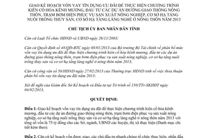Quyết định 357/QĐ-UBND vay tín dụng ưu đãi đầu tư giao thông nông thôn 2013 Bình Phước