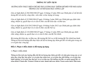 Thông tư liên tịch 07/2013/TTLT-BGDĐT-BNV-BTC hướng dẫn chế độ trả lương