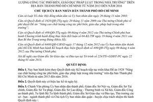 Quyết định 1145/QĐ-UBND năm 2013  phổ biến giáo dục pháp luật trong nhà trường