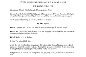 Quyết định 420/QĐ-TTg năm 2013 kiện toàn Ban Chỉ đạo Nhà nước về Du lịch