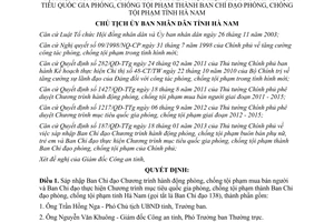 Quyết định 270/QĐ-UBND 2013 sáp nhập Ban Chỉ đạo Chương trình hành động phòng chống tội phạm