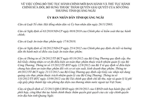 Quyết định 331/QĐ-UBND 2013 thủ tục hành chính mới sửa đổi Sở Công Thương Quảng Ngãi