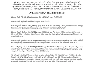 Quyết định 10/2013/QĐ-UBND sửa đổi Quy định thí điểm chính sách khuyến khích